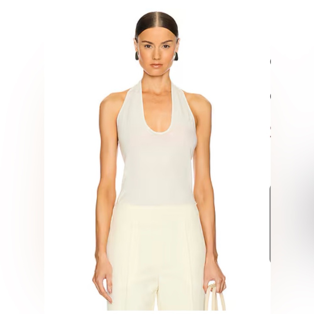 Courtney Zheng Ines Merino Halter Top in Cream